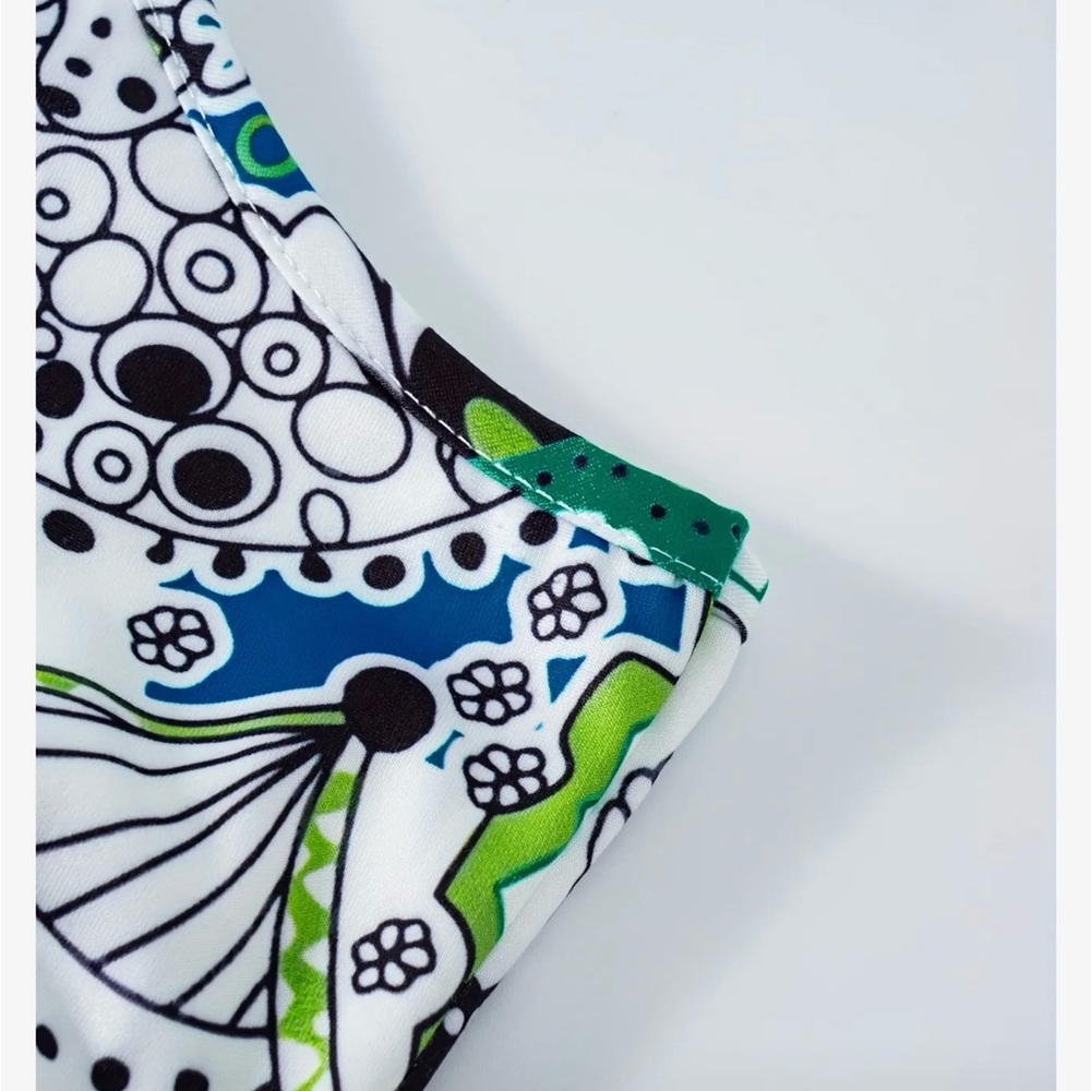 Floral Maxi Dress in Blue and Green - Picture 5 of 7
